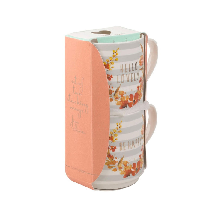  paired with text stating "Be Happy" on one and "Hello Lovely" on the other.