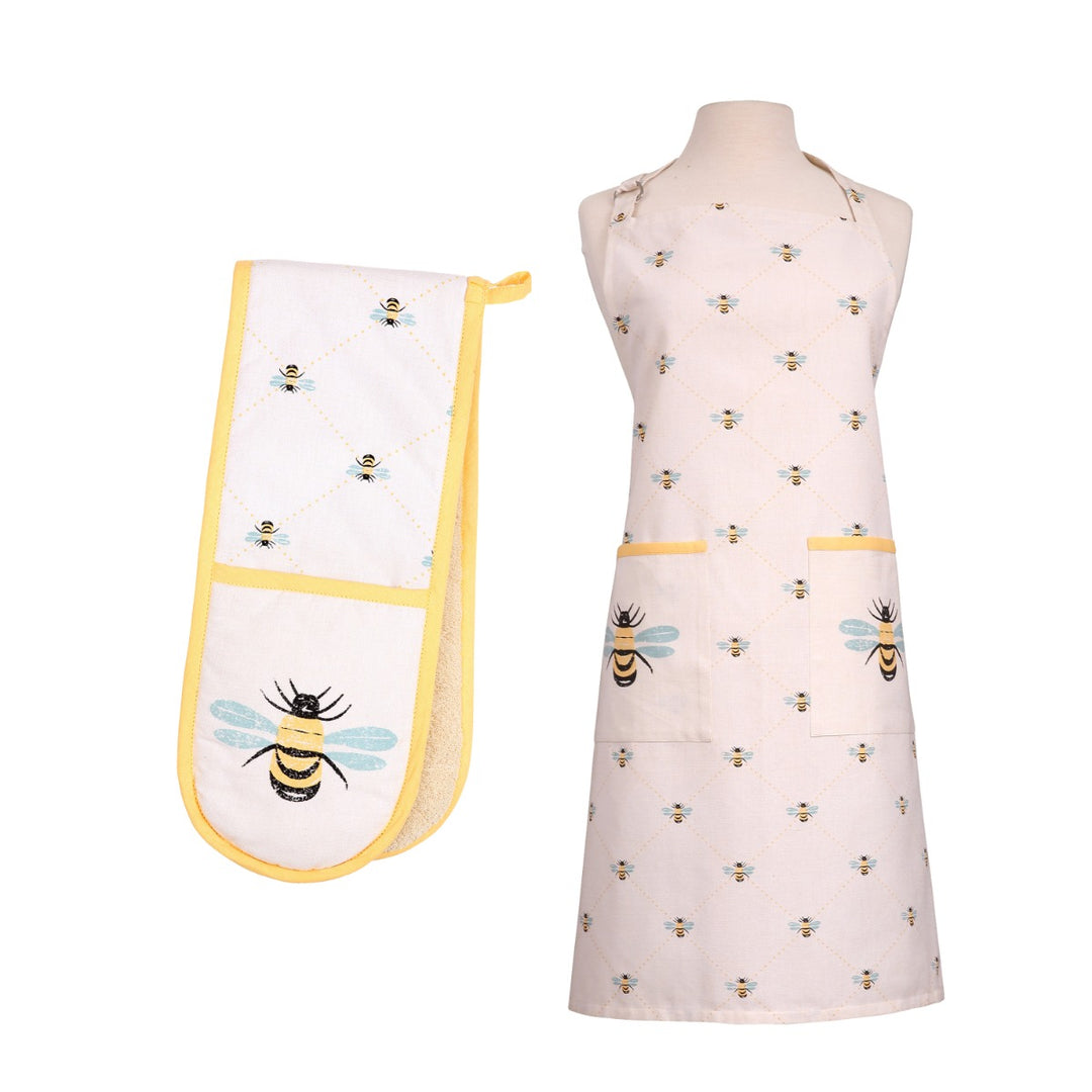 Dexam Bees Knees Apron & Double Oven Glove Set