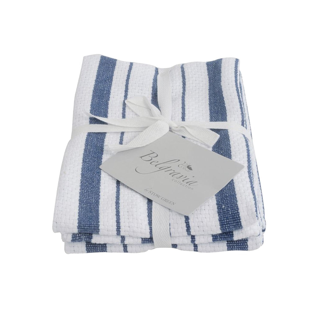 Stow Green Belgravia Stripe Tea Towels Set - Blue