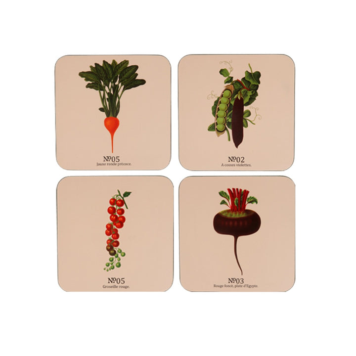Dexam RHS Benary Vegetables Cork Coasters