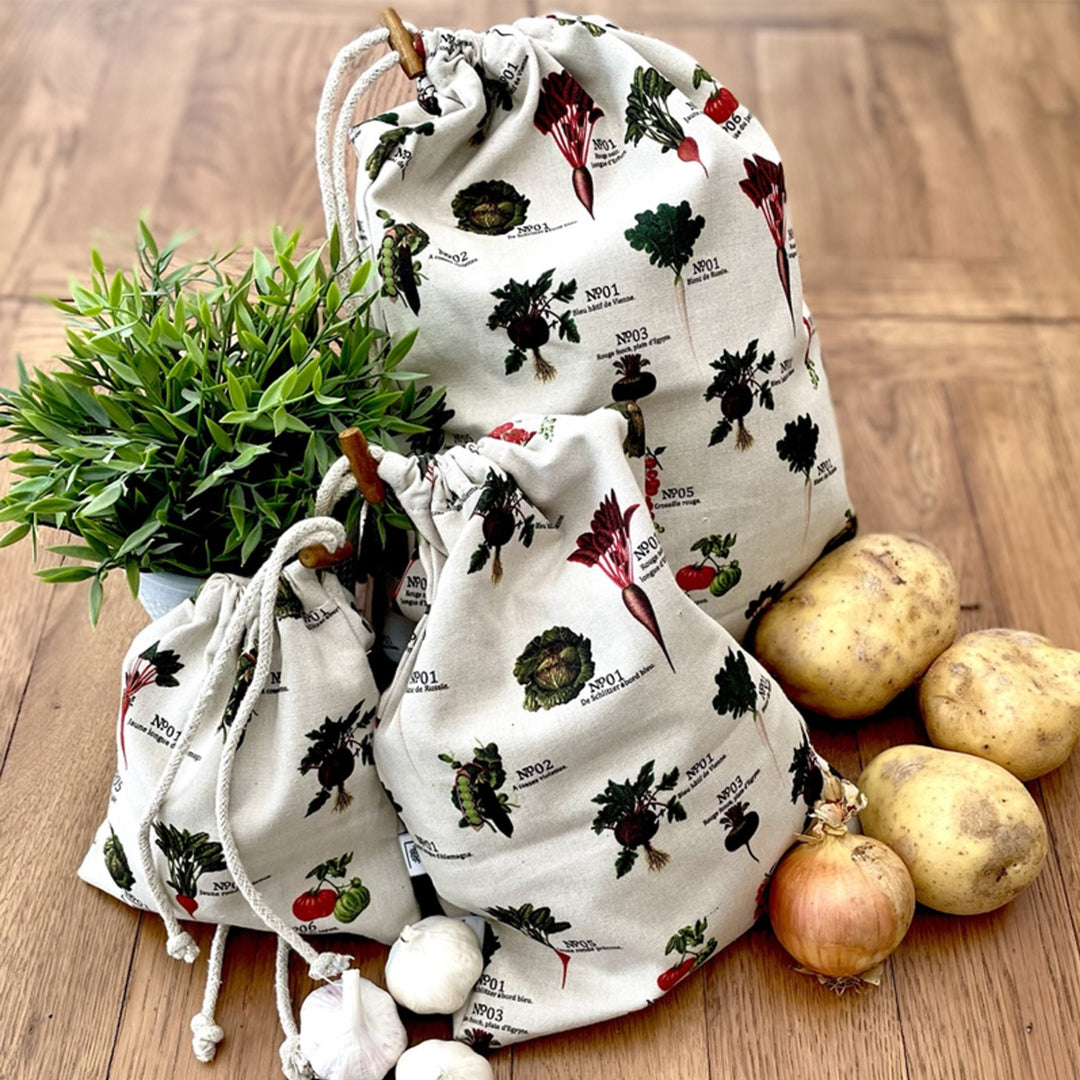 Dexam RHS Benary Vegetables Storage Bags - Set of 3