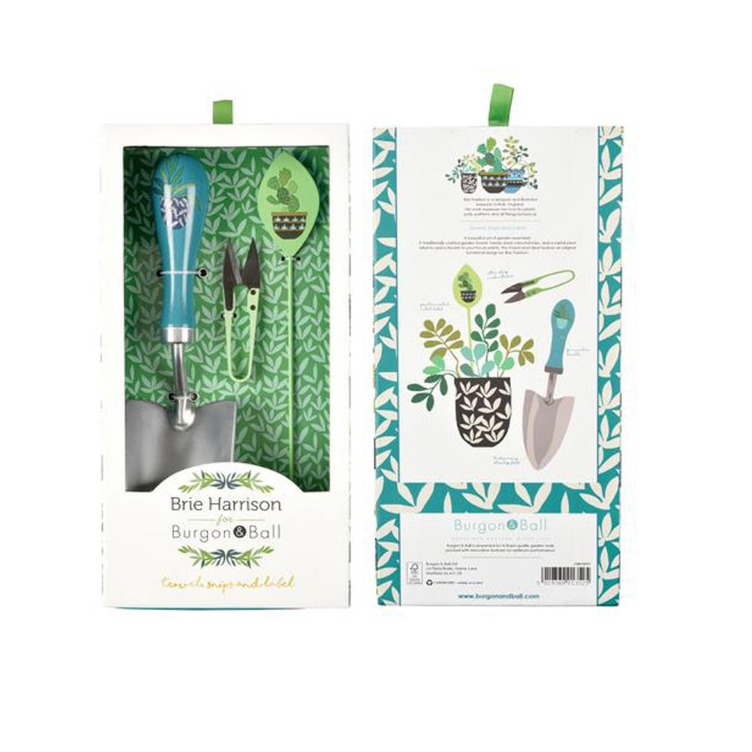 Burgon & Ball Brie Harrison Hand Trowel, Snips & Label Set