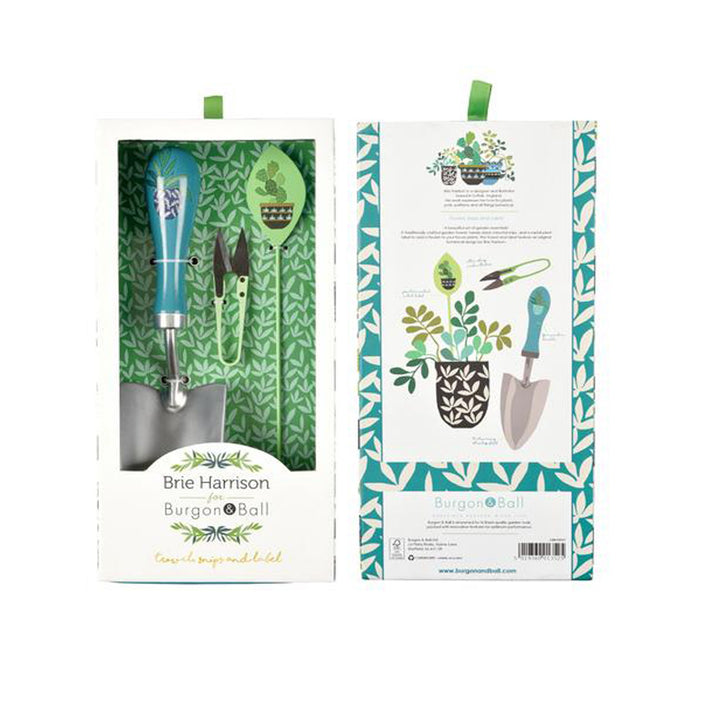 Burgon & Ball Brie Harrison Hand Trowel, Snips & Label Set
