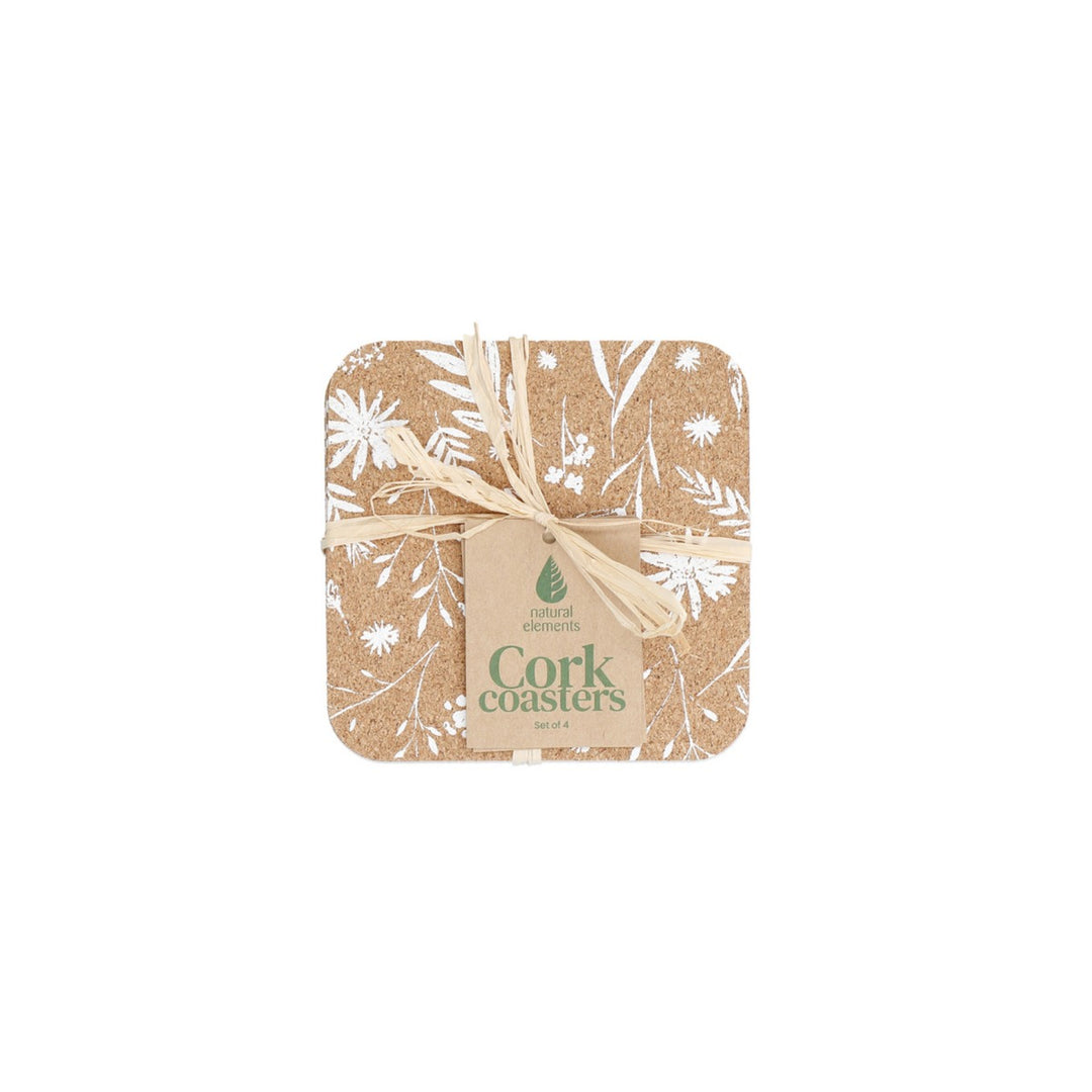 Natural Elements Biodegradable Cork Coasters