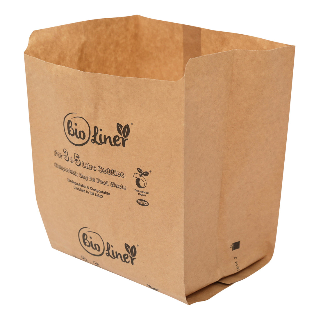 3 & 5L BioLiner Paper Compostable Caddy Liners