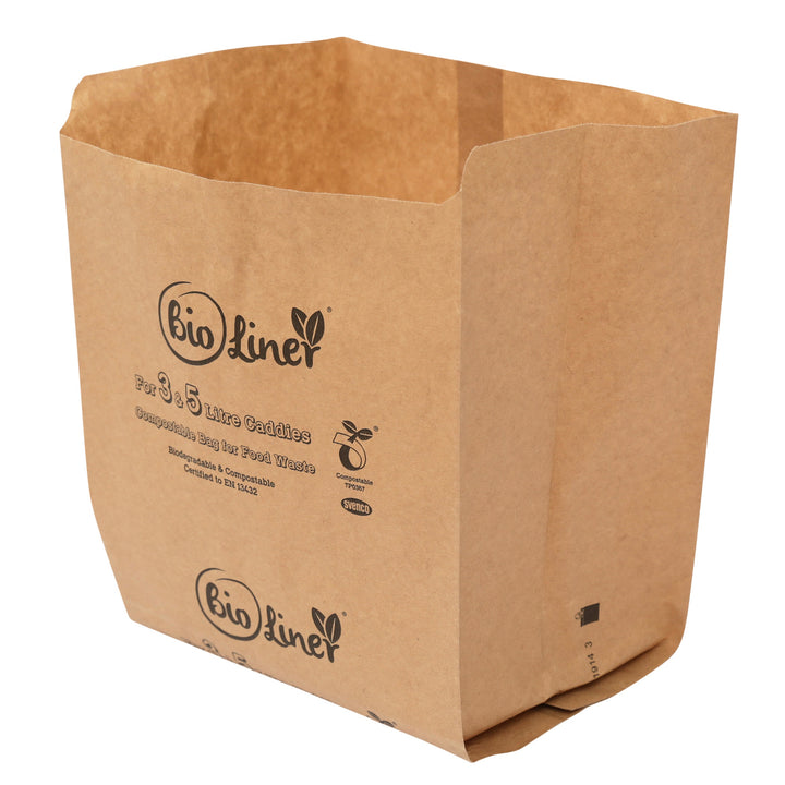 3 & 5L BioLiner Paper Compostable Caddy Liners