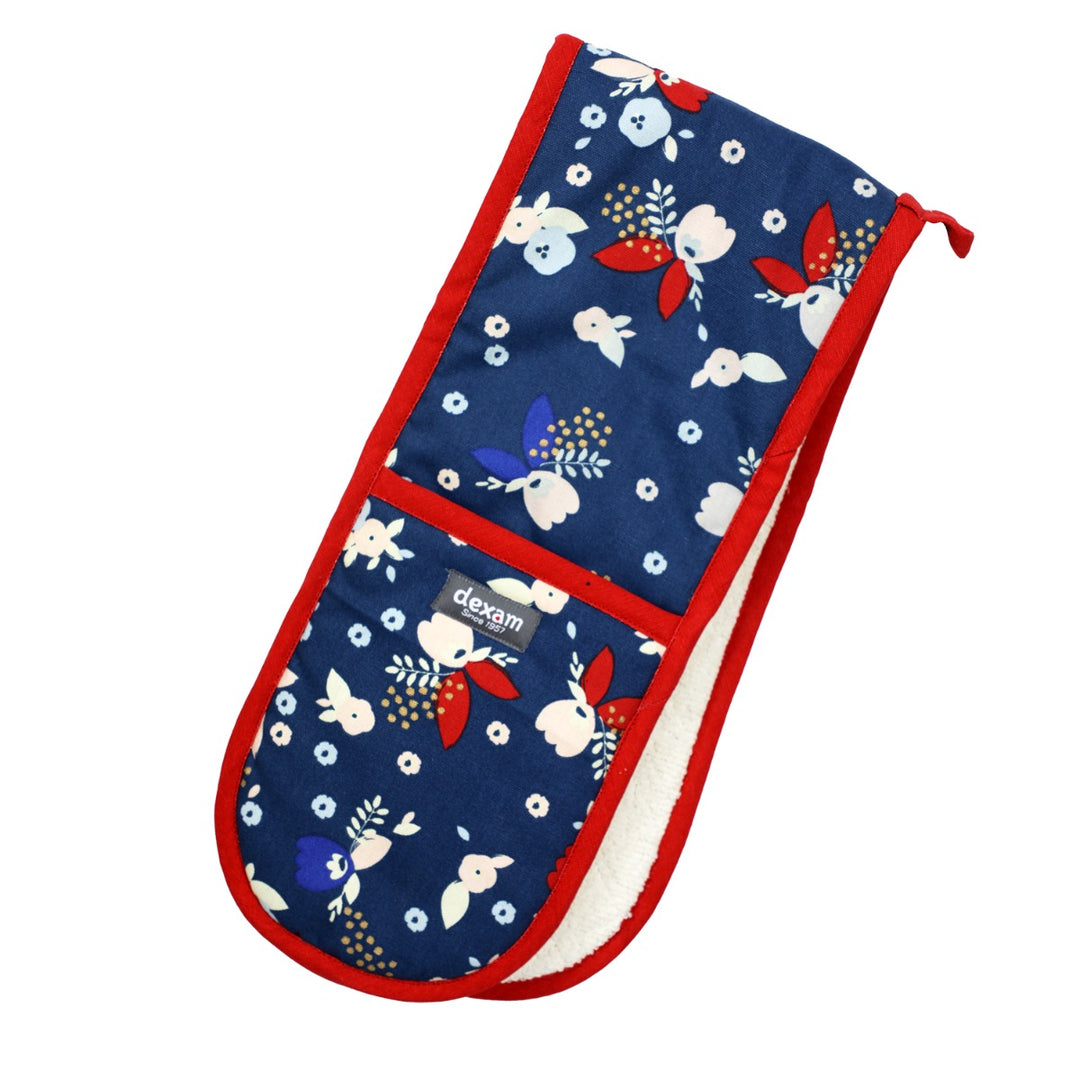 Dexam Indigo Bloom Double Oven Glove