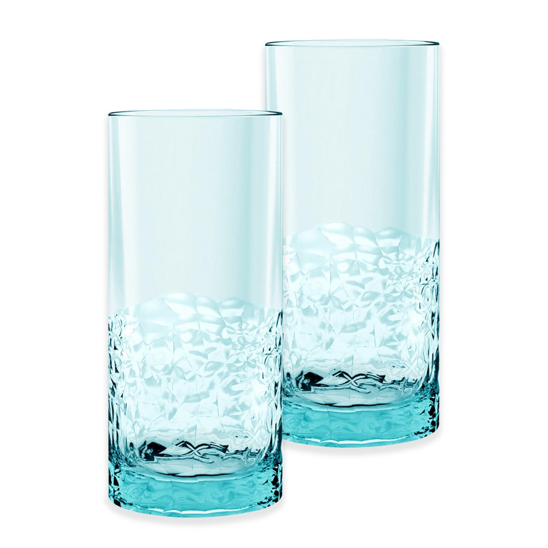 Cube Blue Acrylic Highball Drinking Cups