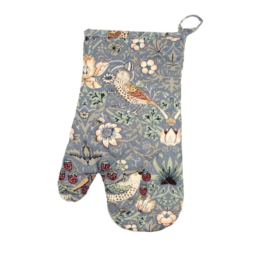 Le Chateau William Morris Strawberry Thief Oven Gauntlet - Blue