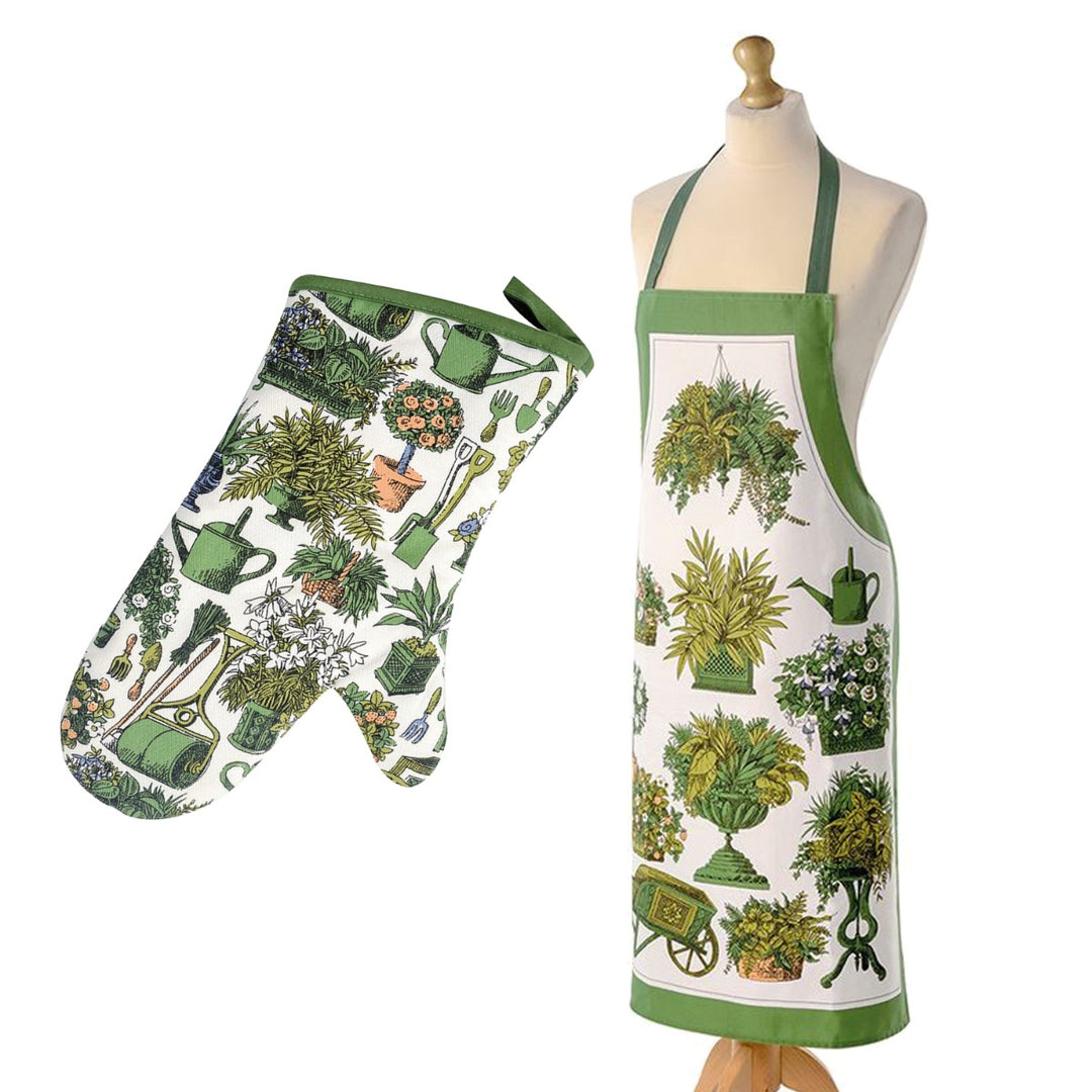 Stow Green Botanical Garden Apron & Oven Gauntlet Set