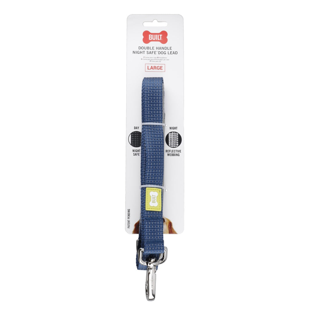 BUILT Pet NightSafe Blue Reflective Lead - 3 Sizes