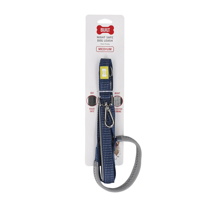 BUILT Pet NightSafe Blue Reflective Lead - 3 Sizes
