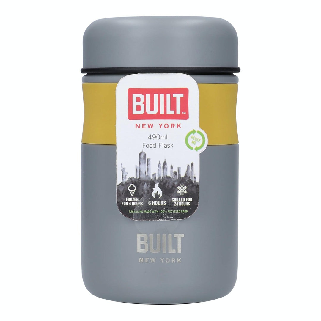 Yellow Insulated hot food container that stays frozen for up to 4 hours