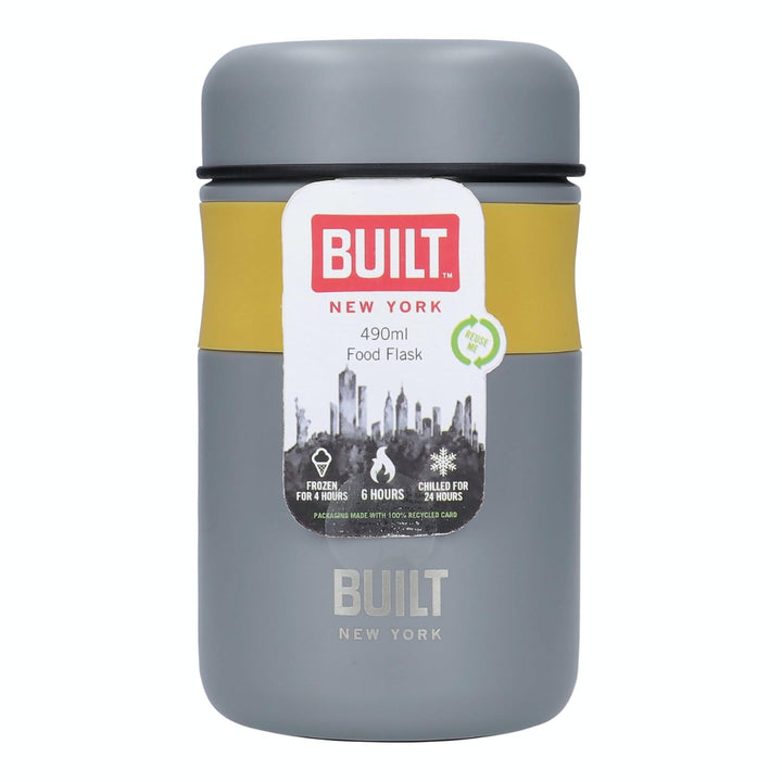 Yellow Insulated hot food container that stays frozen for up to 4 hours