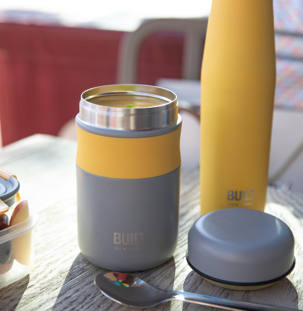 Metal food flask container