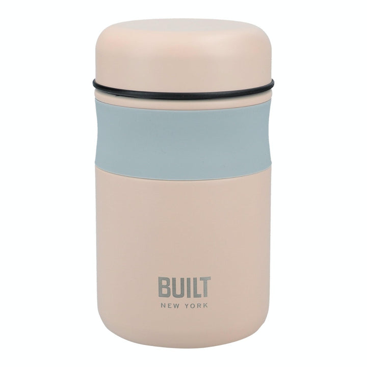 Eco-friendly pink food canister for lunch time meals on the go