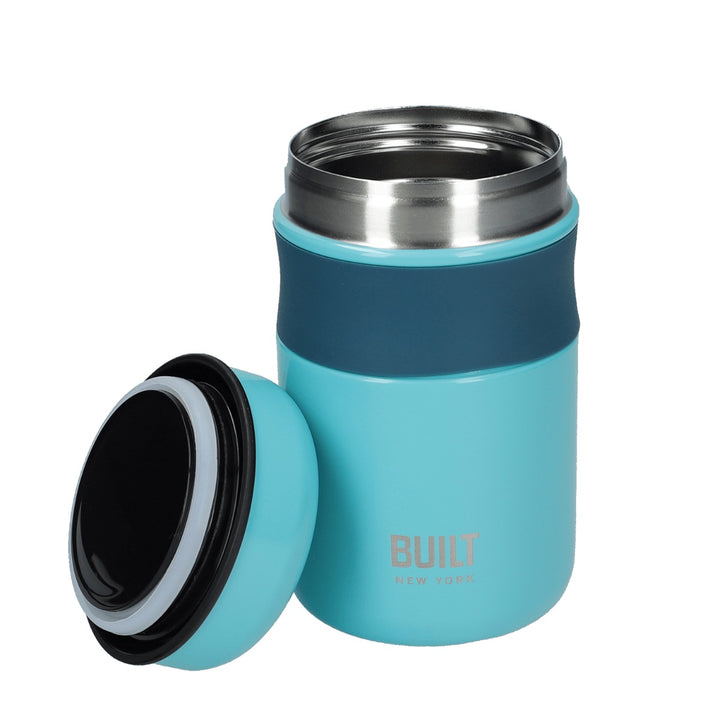 Blue & turquoise food flask with twist lid