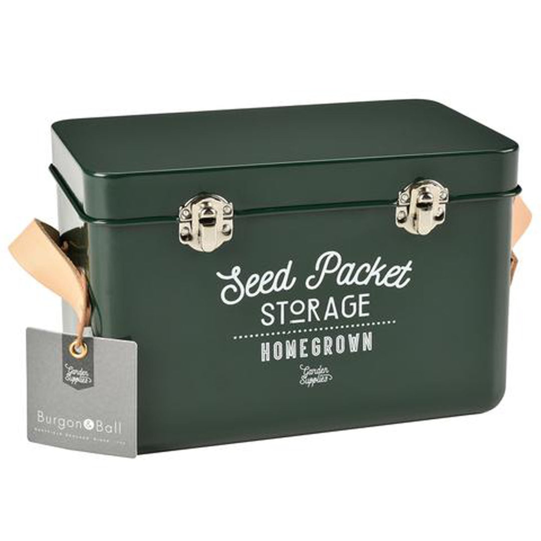 Burgon & Ball Seed Packets Storage Tin - Green