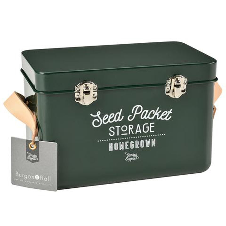 Burgon & Ball Seed Packets Storage Tin - Green
