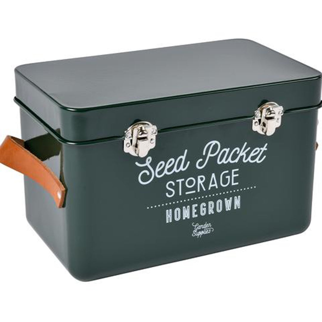 Burgon & Ball Seed Packets Storage Tin - Green