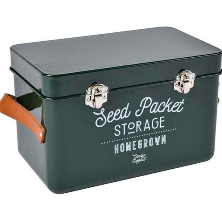 Burgon & Ball Seed Packets Storage Tin - Green