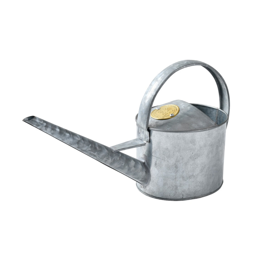 a small one litre indoor watering can made from galvanised steel
