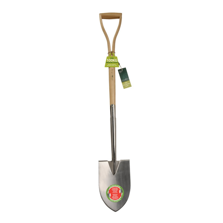 large stainless steel rust-resistant groundbreaking spade