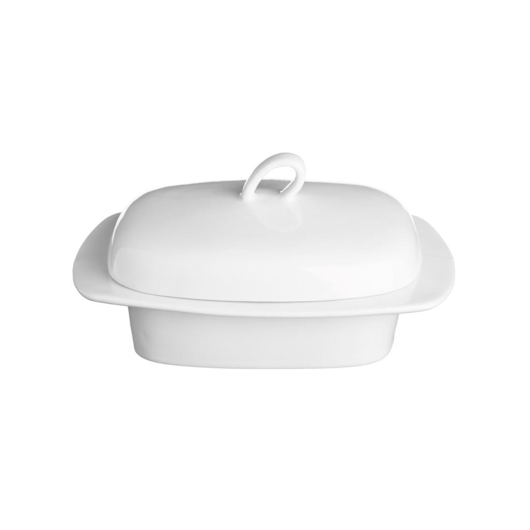 Price & Kensington Simplicity Porcelain Butter Dish with Lid