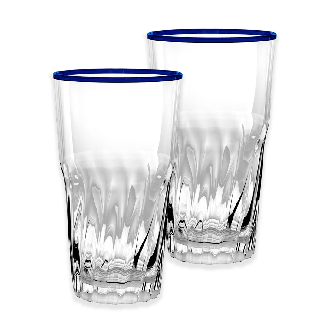 Cantina Blue Acrylic Highball Drinking Cups