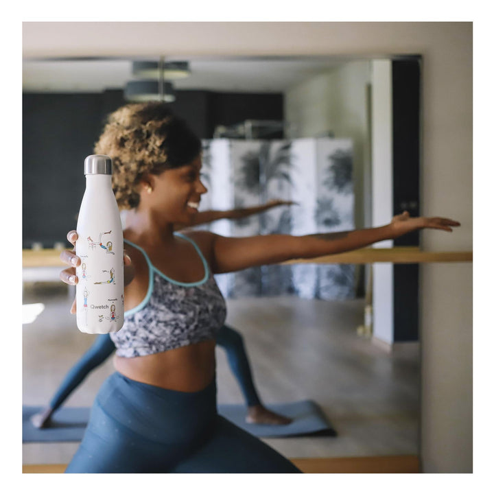 Qwetch Insulated Stainless Steel Bottle - Yoga - 500ml