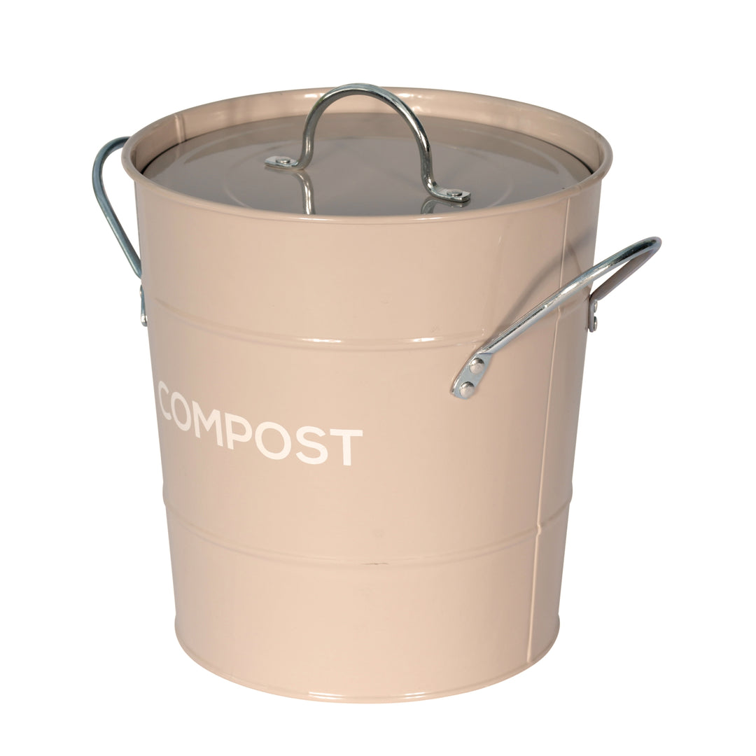 Metal Compost Pail - Coffee