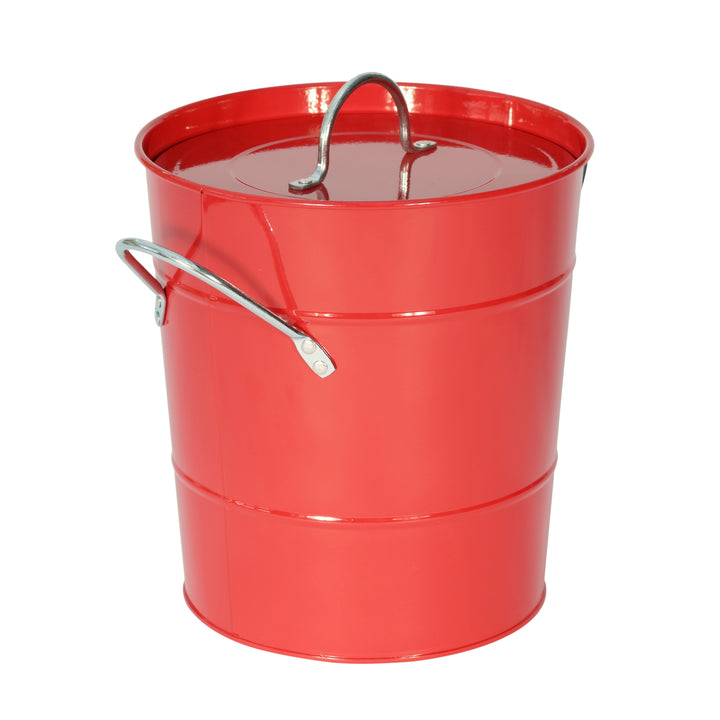 Metal Compost Pail - Red
