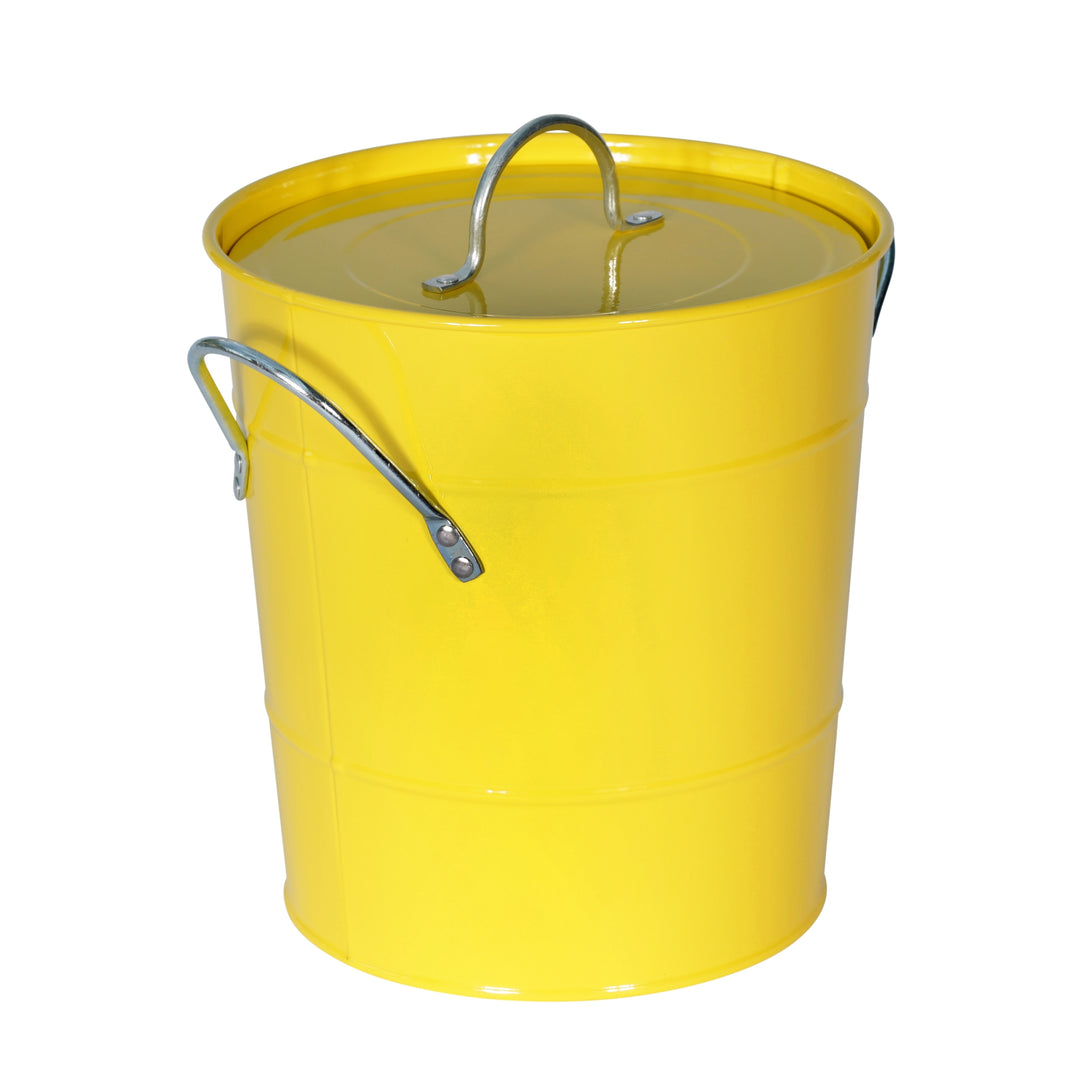 Metal Compost Pail - Yellow