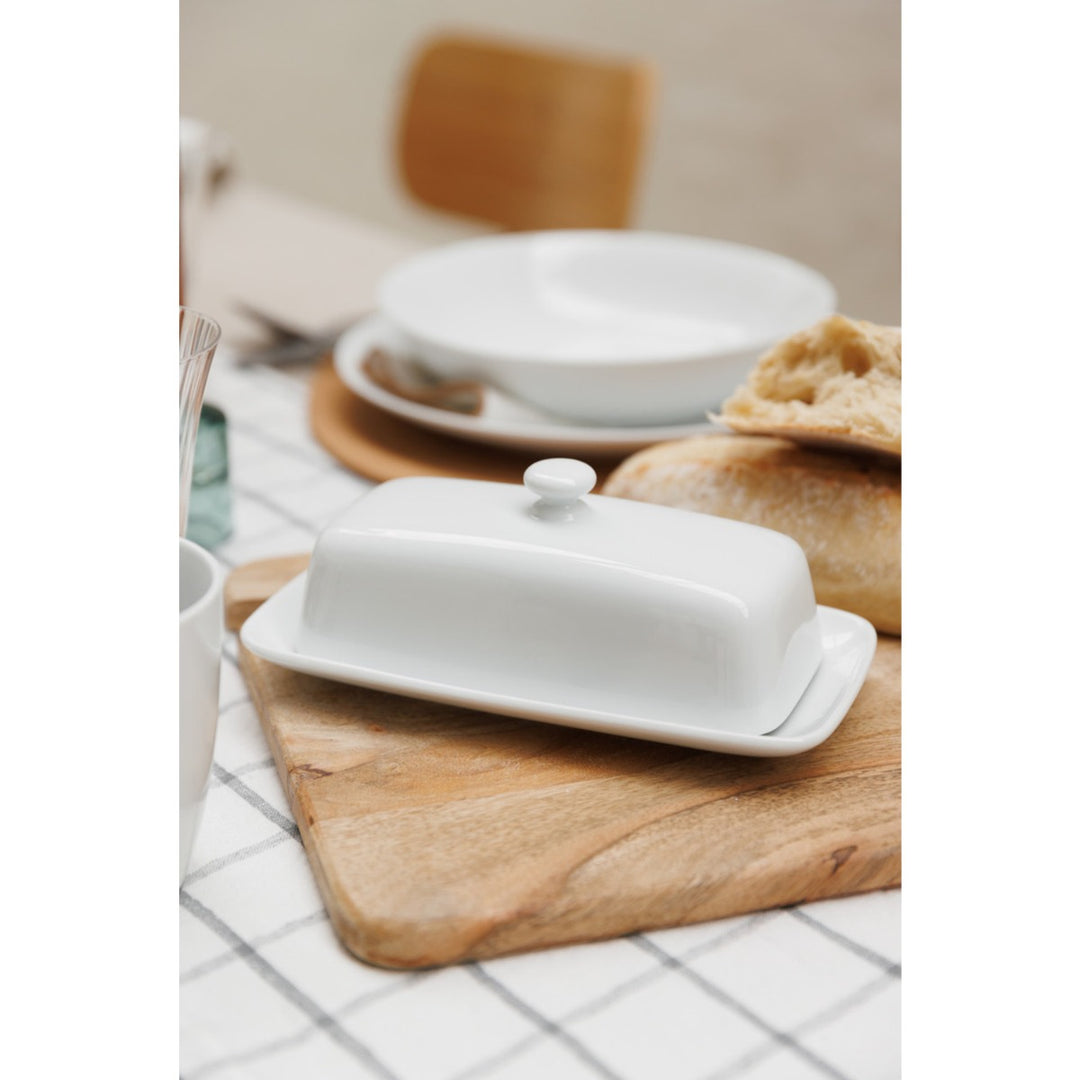 Mikasa Chalk Porcelain Butter Dish