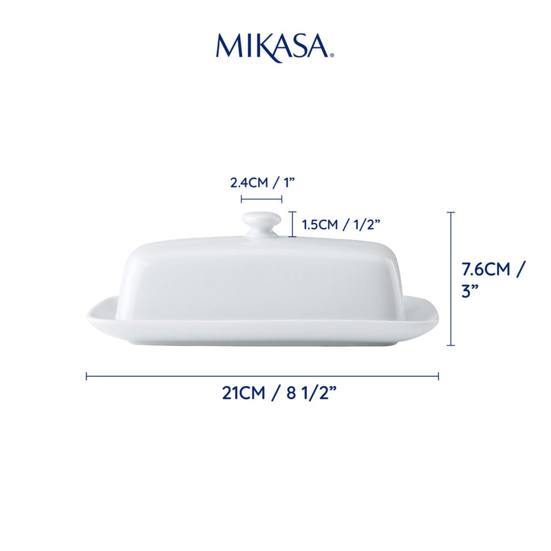 Mikasa Chalk Porcelain Butter Dish