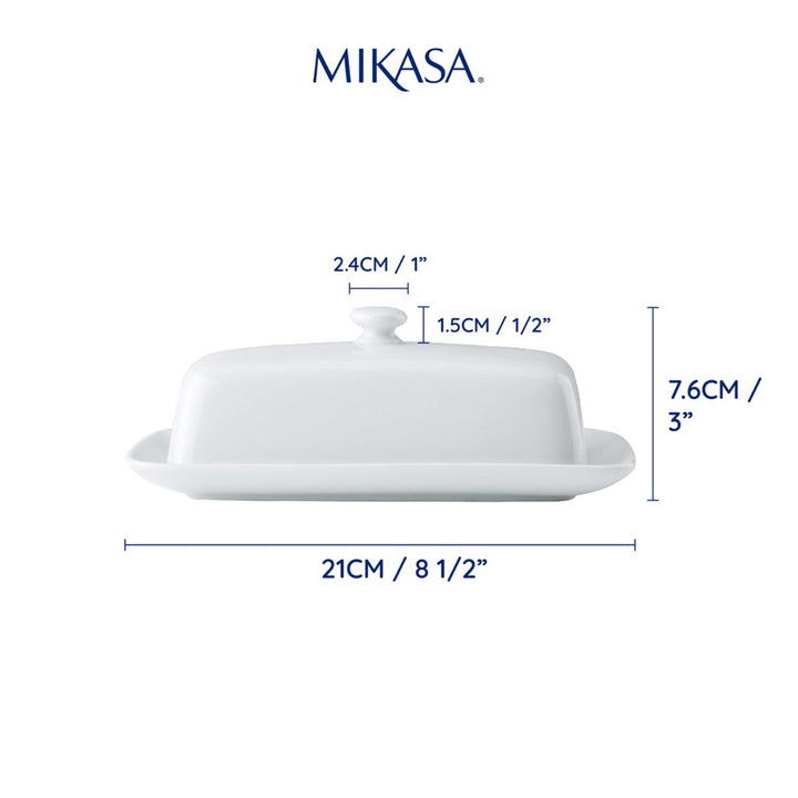 Mikasa Chalk Porcelain Butter Dish
