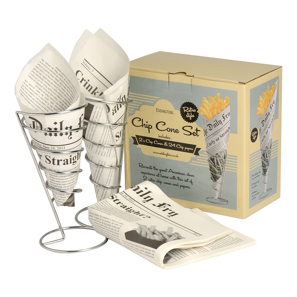Eddingtons Retro Chip Cone Set