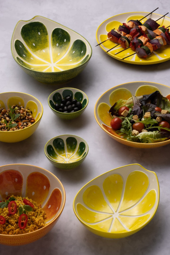 Typhoon World Foods Lime Ceramic Oval Bowl