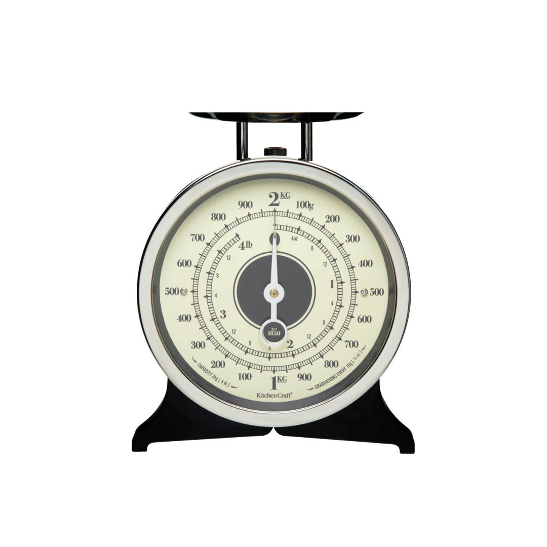 KitchenCraft Classic Mechanical Kitchen Scales - Black