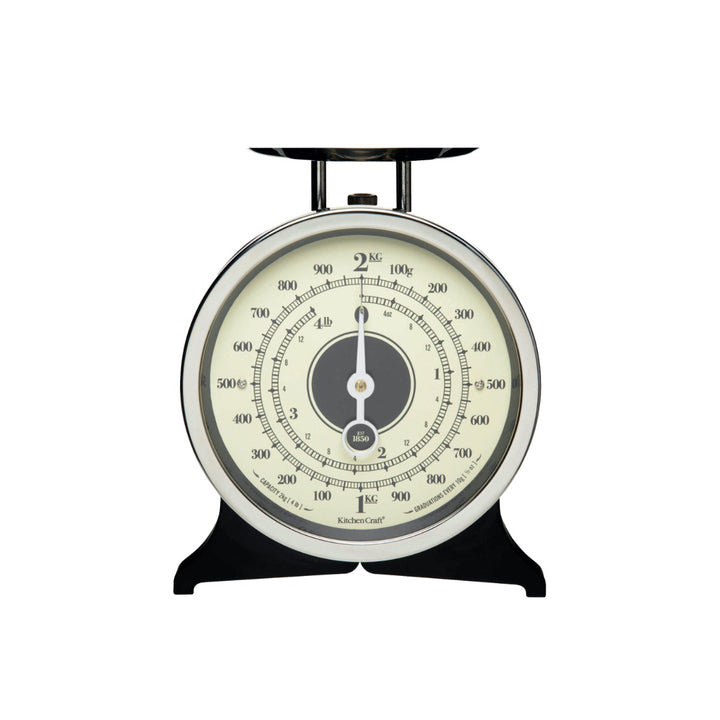 KitchenCraft Classic Mechanical Kitchen Scales - Black