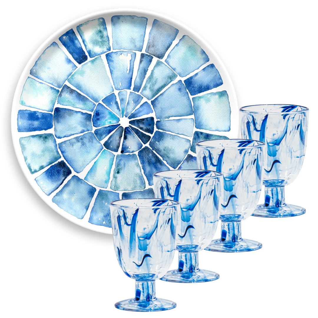Coastal Melamine Drinks Serving Set