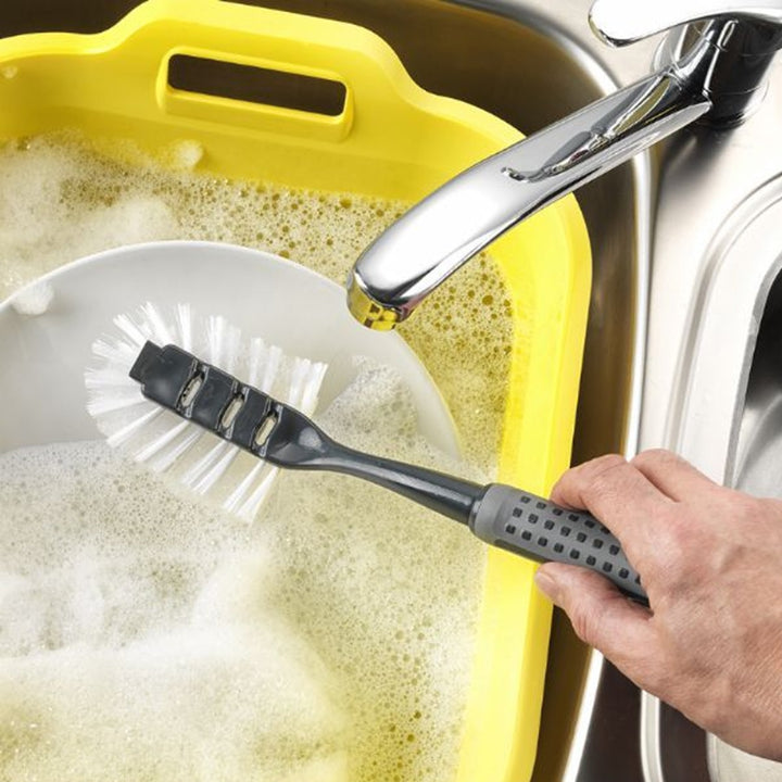 Addis ComfiGrip Metallic Grey Dish Brush