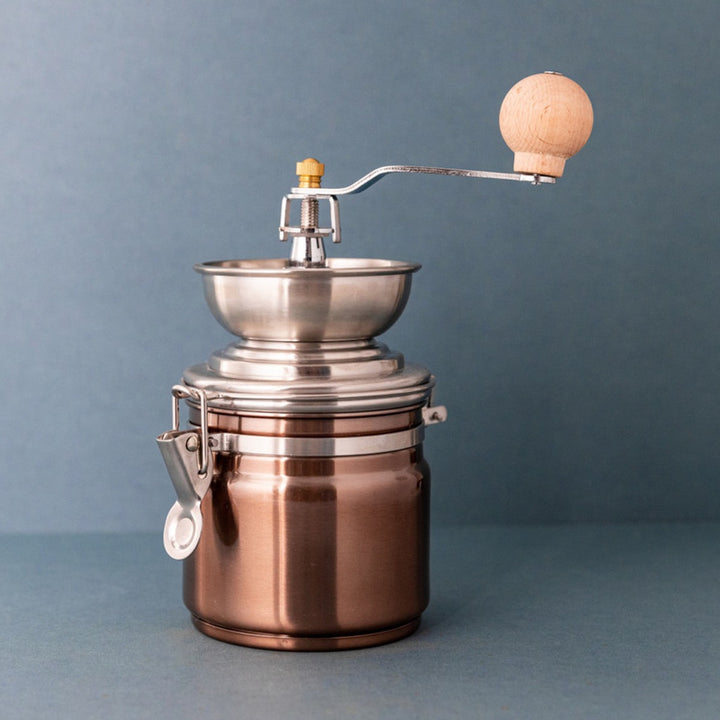 La Cafetiére Copper Finish Hand Coffee Grinder