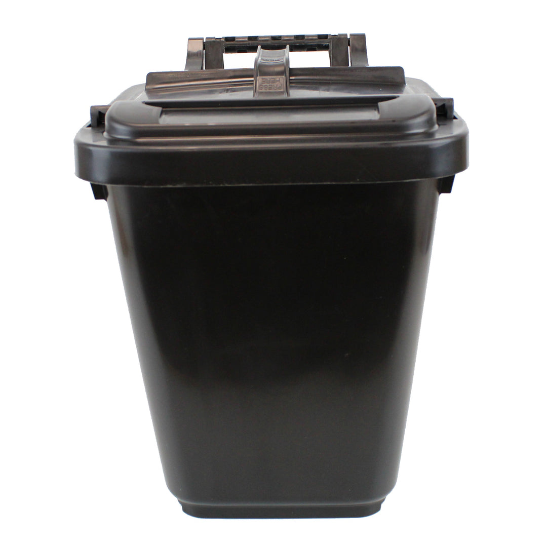 Black Large Kerbside Compost Caddy with Locking Lid - 23L