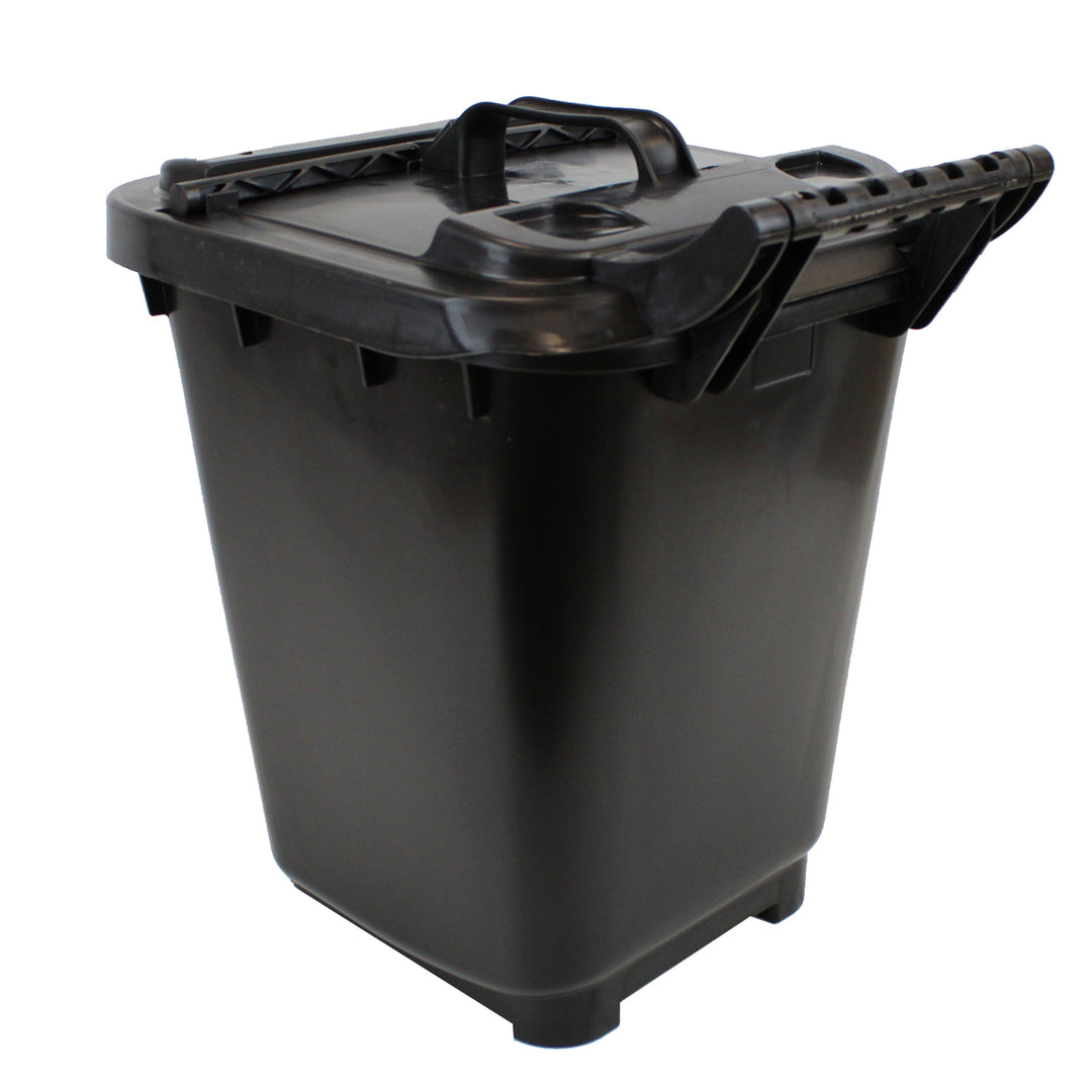 Black Large Kerbside Compost Caddy with Locking Lid - 23L