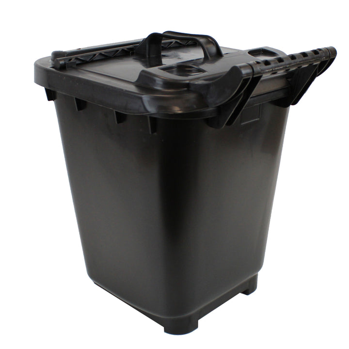Black Large Kerbside Compost Caddy with Locking Lid - 23L