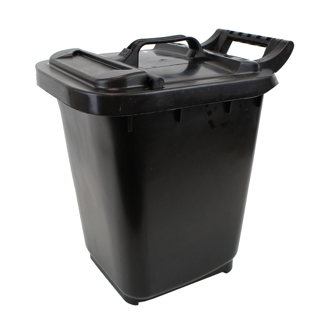 Black Large Kerbside Compost Caddy with Locking Lid - 23L