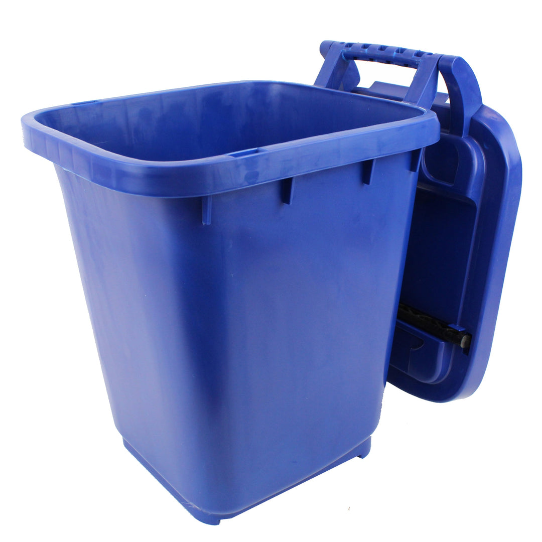 Blue Large Kerbside Compost Caddy with Locking Lid - 23L