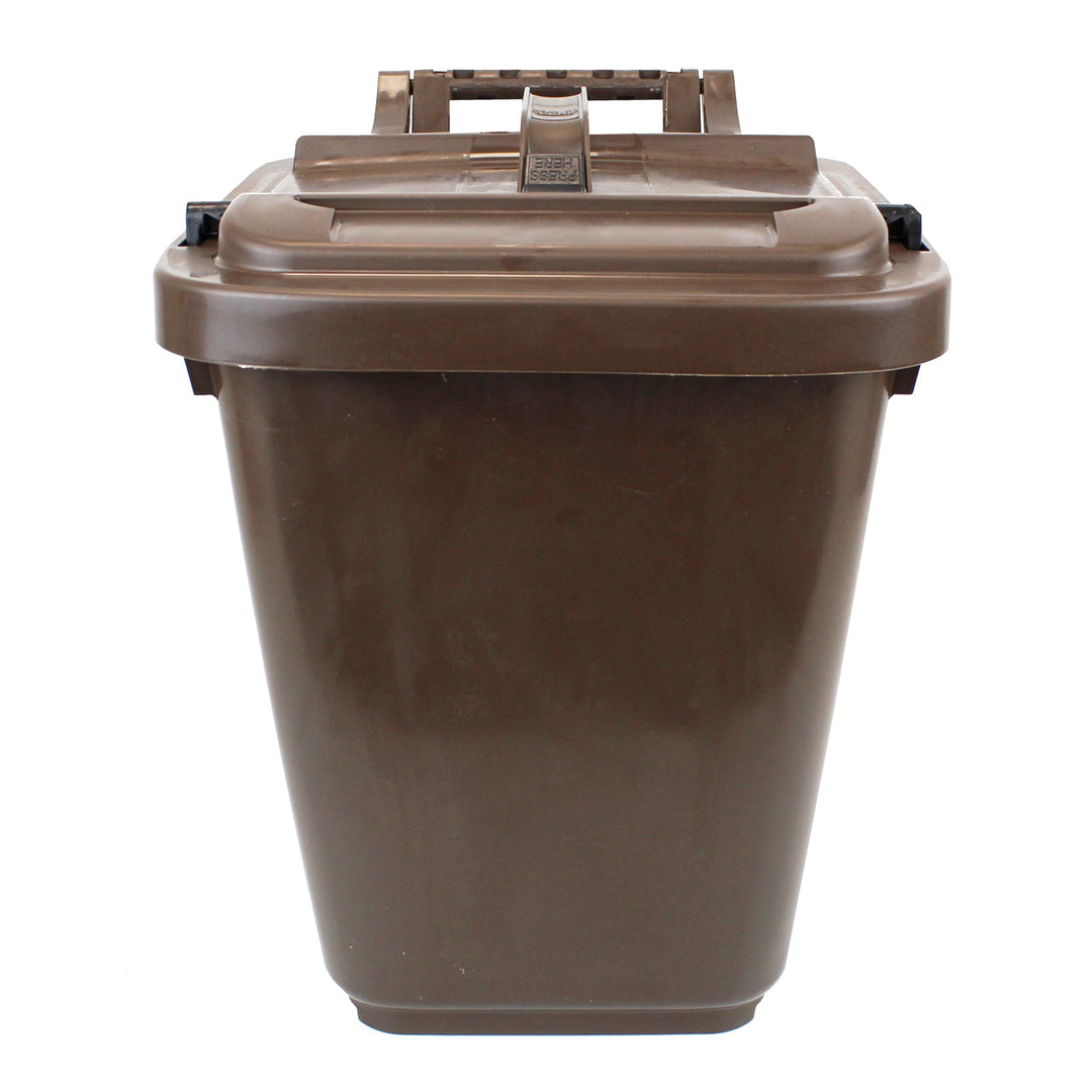 Brown Large Kerbside Compost Caddy with Locking Lid - 23L