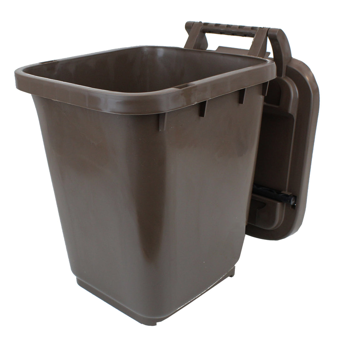Brown Large Kerbside Compost Caddy with Locking Lid - 23L